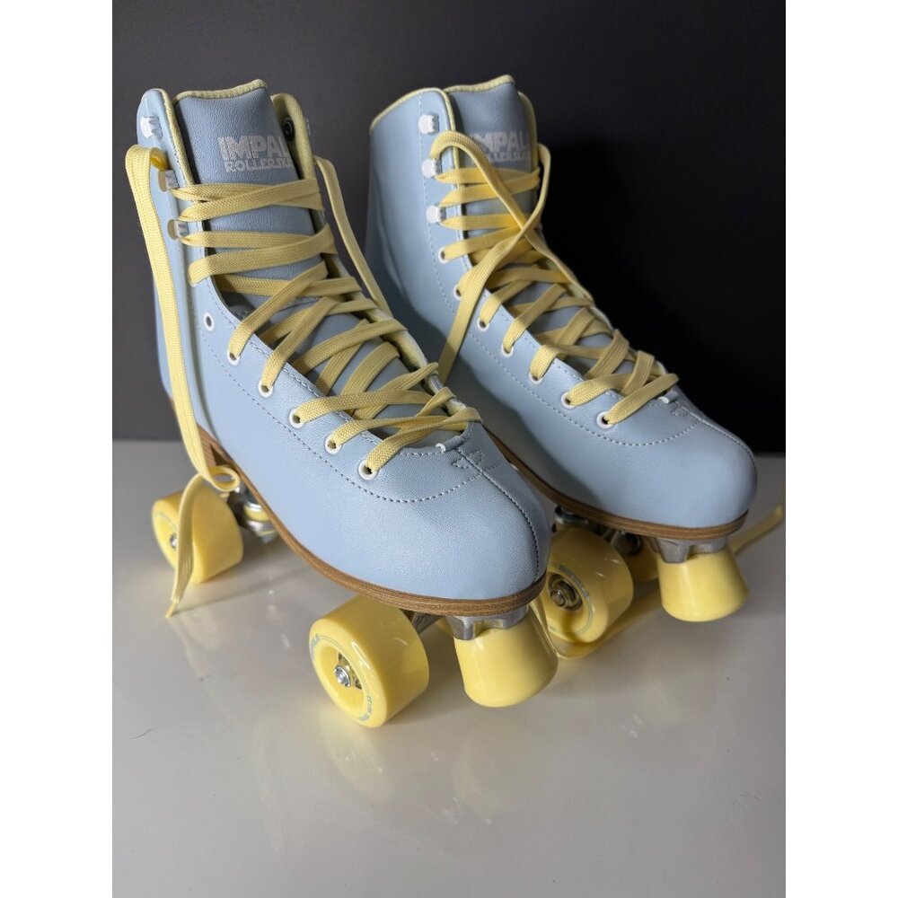 NIB Impala Quad Roller Skates Sky Blue Yellow US 9 EU 40 - Picture 3 of 12